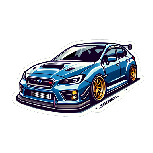 STI Cartoon Vinyl Sticker